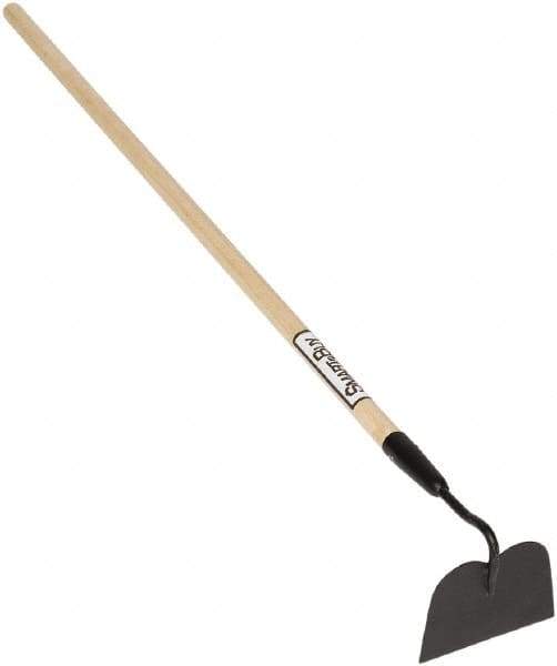 SEYMOUR-MIDWEST - 6-1/4" High x 6" Wide Square Steel Hoe - 48" Long Wood Straight Handle, No Step - Apex Tool & Supply