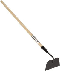 SEYMOUR-MIDWEST - 6-1/4" High x 6" Wide Square Steel Hoe - 48" Long Wood Straight Handle, No Step - Apex Tool & Supply