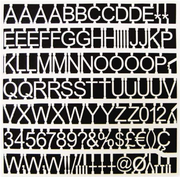 MasterVision - Plastic Letter Kits Type: Reusable Letters Display Size: 1 (Inch) - Apex Tool & Supply