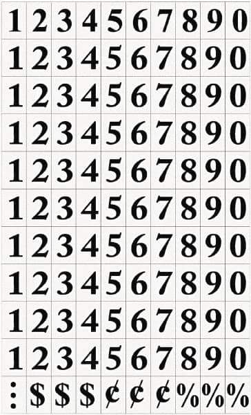 MasterVision - Black, 3/4" High Magnetic Numbers - Includes Interchangeable Magnetic Characters, For Use with Magnetic Dry Erase Boards - Apex Tool & Supply