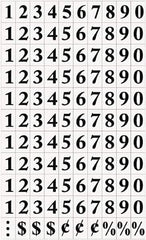 MasterVision - Black, 3/4" High Magnetic Numbers - Includes Interchangeable Magnetic Characters, For Use with Magnetic Dry Erase Boards - Apex Tool & Supply