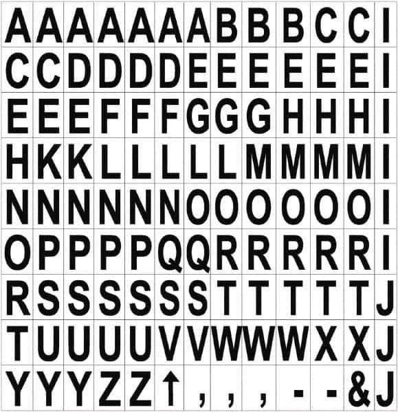 MasterVision - Black, 3/4" High Magnetic Letters - Includes Interchangeable Magnetic Characters, For Use with Magnetic Dry Erase Boards - Apex Tool & Supply