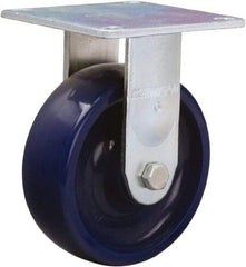 Hamilton - 6" Diam x 2" Wide x 7-1/2" OAH Top Plate Mount Rigid Caster - Polyurethane, 900 Lb Capacity, Sealed Precision Ball Bearing, 5 x 5-1/2" Plate - Apex Tool & Supply