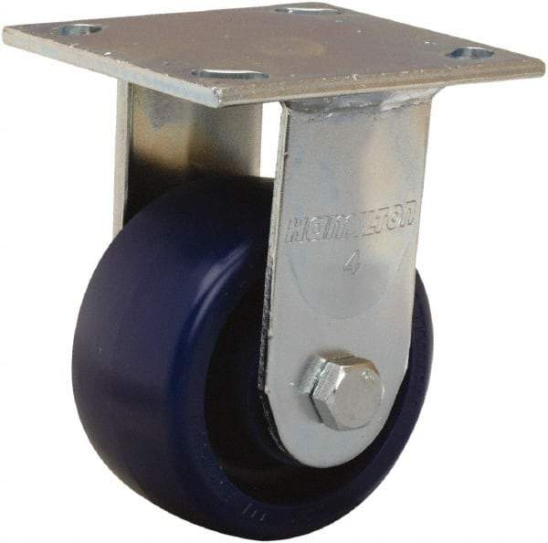 Hamilton - 4" Diam x 2" Wide x 5-5/8" OAH Top Plate Mount Rigid Caster - Polyurethane, 750 Lb Capacity, Sealed Precision Ball Bearing, 4 x 4-1/2" Plate - Apex Tool & Supply