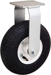 Hamilton - 8" Diam, Rubber Rigid Caster - 320 Lb Capacity, Top Plate Mount, 4" x 4-1/2" Plate, Precision Ball Bearing - Apex Tool & Supply