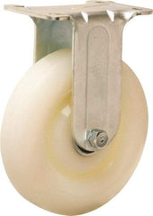 Hamilton - 5" Diam x 1-1/4" Wide x 6-1/16" OAH Top Plate Mount Rigid Caster - Nylon, 325 Lb Capacity, Sealed Ball Bearing, 2-3/4 x 3-3/4" Plate - Apex Tool & Supply