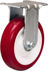 Hamilton - 5" Diam x 1-3/8" Wide x 6-1/16" OAH Top Plate Mount Rigid Caster - Polyurethane Mold on Polypropylene, 325 Lb Capacity, Sealed Precision Ball Bearing, 2-3/4 x 3-3/4" Plate - Apex Tool & Supply