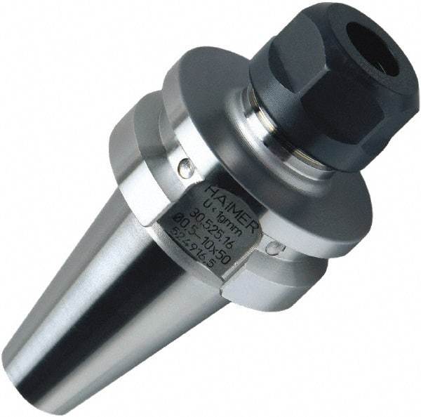 HAIMER - 0.04" to 0.63" Capacity, 2.36" Projection, BT30 Taper Shank, ER25 Collet Chuck - 0.0001" TIR - Exact Industrial Supply