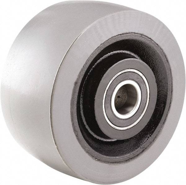 Hamilton - 6 Inch Diameter x 3 Inch Wide, Polyurethane on Cast Iron Caster Wheel - 3,000 Lb. Capacity, 3-1/2 Inch Hub Length, 3/4 Inch Axle Diameter, Sealed Precision Ball Bearing - Apex Tool & Supply