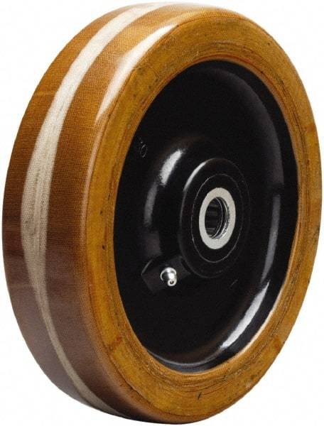 Hamilton - 8 Inch Diameter x 2 Inch Wide, Phenolic Caster Wheel - 1,750 Lb. Capacity, 2-3/16 Inch Hub Length, 1-7/16 Inch Axle Diameter, Plain Bore Bearing - Apex Tool & Supply