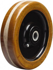 Hamilton - 8 Inch Diameter x 2 Inch Wide, Phenolic Caster Wheel - 1,750 Lb. Capacity, 2-3/16 Inch Hub Length, 3/4 Inch Axle Diameter, Straight Roller Bearing - Apex Tool & Supply