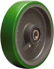 Hamilton - 8 Inch Diameter x 2 Inch Wide, Polyurethane on Cast Iron Caster Wheel - 1,500 Lb. Capacity, 2-1/4 Inch Hub Length, 3/4 Inch Axle Diameter, Tapered Roller Bearing - Apex Tool & Supply