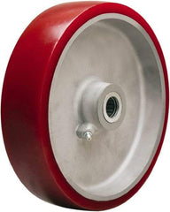 Hamilton - 8 Inch Diameter x 2 Inch Wide, Polyurethane on Aluminum Caster Wheel - 1,550 Lb. Capacity, 2-3/16 Inch Hub Length, 1/2 Inch Axle Diameter, Straight Roller Bearing - Apex Tool & Supply
