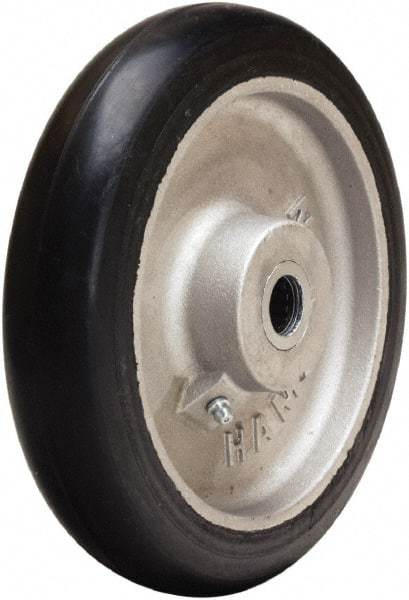 Hamilton - 8 Inch Diameter x 1-5/8 Inch Wide, Rubber on Aluminum Caster Wheel - 350 Lb. Capacity, 2-1/4 Inch Hub Length, 3/4 Inch Axle Diameter, Straight Roller Bearing - Apex Tool & Supply