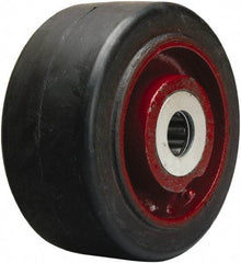 Hamilton - 6 Inch Diameter x 3 Inch Wide, Rubber on Cast Iron Caster Wheel - 680 Lb. Capacity, 3-1/4 Inch Hub Length, 1-1/4 Inch Axle Diameter, Straight Roller Bearing - Apex Tool & Supply