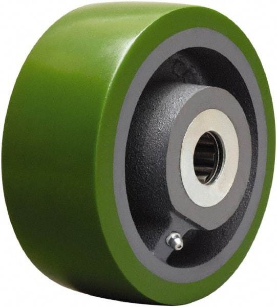 Hamilton - 6 Inch Diameter x 2-1/2 Inch Wide, Polyurethane on Cast Iron Caster Wheel - 1,600 Lb. Capacity, 3-1/4 Inch Hub Length, 1 Inch Axle Diameter, Straight Roller Bearing - Apex Tool & Supply