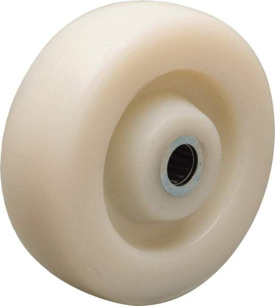 Hamilton - 6 Inch Diameter x 2 Inch Wide, Nylon Caster Wheel - 1,000 Lb. Capacity, 2-3/16 Inch Hub Length, 1/2 Inch Axle Diameter, Straight Roller Bearing - Apex Tool & Supply