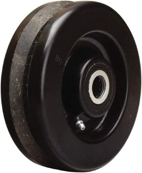 Hamilton - 6 Inch Diameter x 2 Inch Wide, Phenolic Caster Wheel - 750 Lb. Capacity, 2-3/16 Inch Hub Length, 3/4 Inch Axle Diameter, Straight Roller Bearing - Apex Tool & Supply