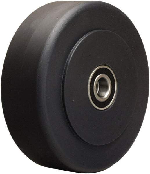 Hamilton - 6 Inch Diameter x 2 Inch Wide, Nylon Caster Wheel - 2,300 Lb. Capacity, 2-1/4 Inch Hub Length, 1/2 Inch Axle Diameter, Stainless Steel Precision Ball Bearing - Apex Tool & Supply