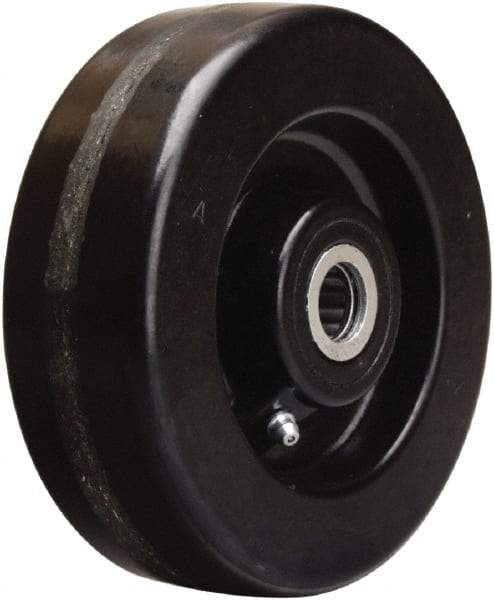 Hamilton - 6 Inch Diameter x 2 Inch Wide, Phenolic Caster Wheel - 1,200 Lb. Capacity, 2-3/16 Inch Hub Length, 1-3/16 Inch Axle Diameter, Plain Bore Bearing - Apex Tool & Supply