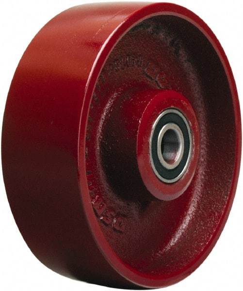 Hamilton - 6 Inch Diameter x 2 Inch Wide, Cast Iron Caster Wheel - 1,400 Lb. Capacity, 2-1/4 Inch Hub Length, 3/4 Inch Axle Diameter, Straight Roller Bearing - Apex Tool & Supply