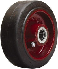 Hamilton - 5 Inch Diameter x 2 Inch Wide, Rubber on Cast Iron Caster Wheel - 350 Lb. Capacity, 2-1/4 Inch Hub Length, 5/8 Inch Axle Diameter, Straight Roller Bearing - Apex Tool & Supply