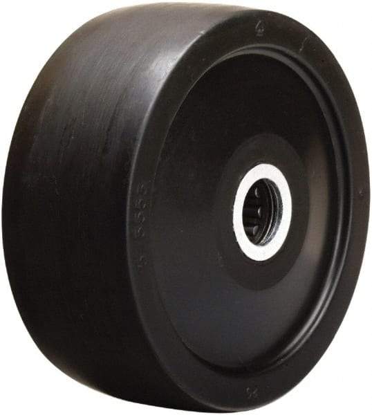 Hamilton - 5 Inch Diameter x 2 Inch Wide, Hard Rubber Caster Wheel - 550 Lb. Capacity, 2-1/4 Inch Hub Length, 3/4 Inch Axle Diameter, Straight Roller Bearing - Apex Tool & Supply