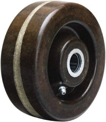 Hamilton - 5 Inch Diameter x 2 Inch Wide, Phenolic Caster Wheel - 1,000 Lb. Capacity, 2-3/16 Inch Hub Length, 5/8 Inch Axle Diameter, Straight Roller Bearing - Apex Tool & Supply