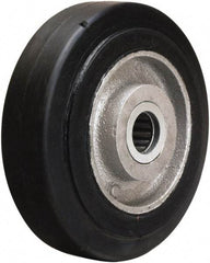 Hamilton - 5 Inch Diameter x 1-1/2 Inch Wide, Rubber on Aluminum Caster Wheel - 240 Lb. Capacity, 1-3/4 Inch Hub Length, 3/4 Inch Axle Diameter, Straight Roller Bearing - Apex Tool & Supply