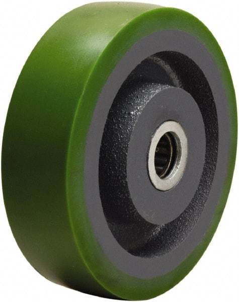 Hamilton - 5 Inch Diameter x 1-1/2 Inch Wide, Polyurethane on Cast Iron Caster Wheel - 700 Lb. Capacity, 1-5/8 Inch Hub Length, 1/2 Inch Axle Diameter, Straight Roller Bearing - Apex Tool & Supply