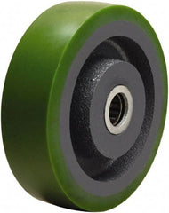 Hamilton - 5 Inch Diameter x 1-1/2 Inch Wide, Polyurethane on Cast Iron Caster Wheel - 700 Lb. Capacity, 1-5/8 Inch Hub Length, 1/2 Inch Axle Diameter, Straight Roller Bearing - Apex Tool & Supply