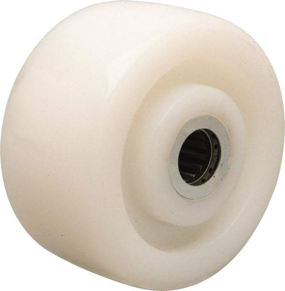 Hamilton - 4 Inch Diameter x 2 Inch Wide, Nylon Caster Wheel - 800 Lb. Capacity, 2-3/16 Inch Hub Length, 5/8 Inch Axle Diameter, Straight Roller Bearing - Apex Tool & Supply