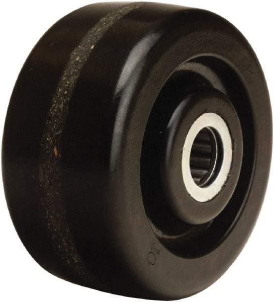 Hamilton - 4 Inch Diameter x 2 Inch Wide, Phenolic Caster Wheel - 800 Lb. Capacity, 2-3/16 Inch Hub Length, 5/8 Inch Axle Diameter, Straight Roller Bearing - Apex Tool & Supply