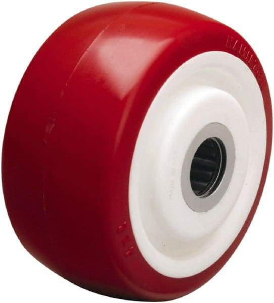Hamilton - 4 Inch Diameter x 2 Inch Wide, Polyurethane on Polypropylene Caster Wheel - 500 Lb. Capacity, 2-3/16 Inch Hub Length, 5/8 Inch Axle Diameter, Straight Roller Bearing - Apex Tool & Supply