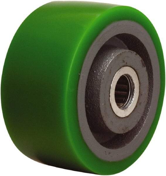Hamilton - 4 Inch Diameter x 2 Inch Wide, Polyurethane on Cast Iron Caster Wheel - 750 Lb. Capacity, 2-1/4 Inch Hub Length, 1 Inch Axle Diameter, Straight Roller Bearing - Apex Tool & Supply