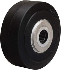 Hamilton - 4 Inch Diameter x 1-1/2 Inch Wide, Rubber on Aluminum Caster Wheel - 200 Lb. Capacity, 1-3/4 Inch Hub Length, 3/4 Inch Axle Diameter, Straight Roller Bearing - Apex Tool & Supply