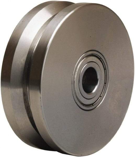 Hamilton - 4 Inch Diameter x 1-3/8 Inch Wide, Stainless Steel Caster Wheel - 600 Lb. Capacity, 1-5/8 Inch Hub Length, 1/2 Inch Axle Diameter, Stainless Steel Precision Ball Bearing - Apex Tool & Supply