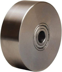 Hamilton - 4 Inch Diameter x 2 Inch Wide, Stainless Steel Caster Wheel - 800 Lb. Capacity, 2-1/4 Inch Hub Length, 3/4 Inch Axle Diameter, Plain Bore Bearing - Apex Tool & Supply