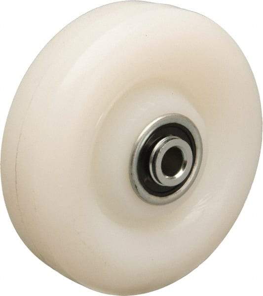 Hamilton - 4 Inch Diameter x 1-1/4 Inch Wide, Nylon Caster Wheel - 350 Lb. Capacity, 1-9/16 Inch Hub Length, 3/8 Inch Axle Diameter, Sealed Precision Ball Bearing - Apex Tool & Supply