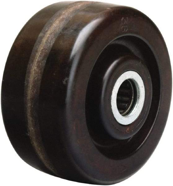 Hamilton - 4 Inch Diameter x 2 Inch Wide, Phenolic Caster Wheel - 800 Lb. Capacity, 2-3/16 Inch Hub Length, 1-3/16 Inch Axle Diameter, Plain Bore Bearing - Apex Tool & Supply