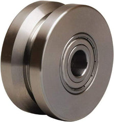 Hamilton - 3 Inch Diameter x 1-3/8 Inch Wide, Stainless Steel Caster Wheel - 450 Lb. Capacity, 1-3/8 Inch Hub Length, 1/2 Inch Axle Diameter, Plain Bore Bearing - Apex Tool & Supply