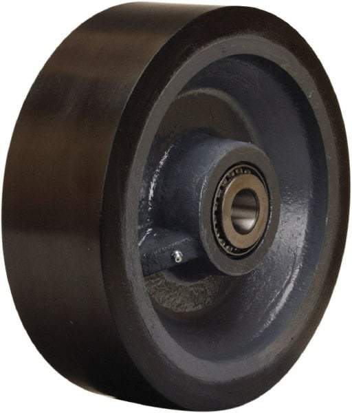 Hamilton - 12 Inch Diameter x 4 Inch Wide, Polyurethane on Forged Steel Caster Wheel - 7,800 Lb. Capacity, 4-1/4 Inch Hub Length, 1 Inch Axle Diameter, Sealed Precision Ball Bearing - Apex Tool & Supply