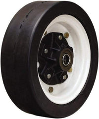 Hamilton - 12 Inch Diameter x 4 Inch Wide, Rubber Caster Wheel - 1,200 Lb. Capacity, 3-1/2 Inch Hub Length, 1 Inch Axle Diameter, Tapered Roller Bearing - Apex Tool & Supply