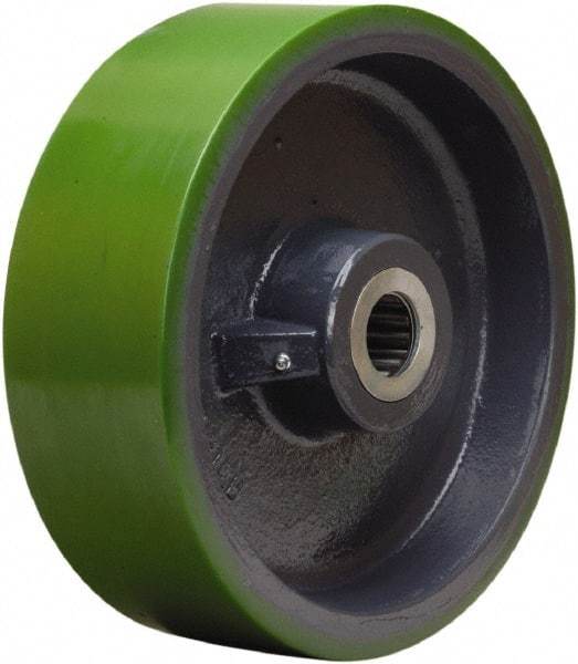 Hamilton - 12 Inch Diameter x 4 Inch Wide, Polyurethane on Cast Iron Caster Wheel - 4,800 Lb. Capacity, 4-1/4 Inch Hub Length, 2-3/16 Inch Axle Diameter, Plain Bore Bearing - Apex Tool & Supply