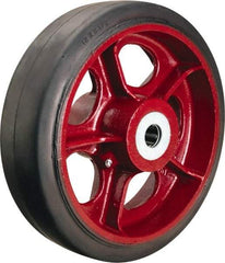 Hamilton - 12 Inch Diameter x 3-1/2 Inch Wide, Rubber on Cast Iron Caster Wheel - 1,370 Lb. Capacity, 4-1/4 Inch Hub Length, 1 Inch Axle Diameter, Straight Roller Bearing - Apex Tool & Supply