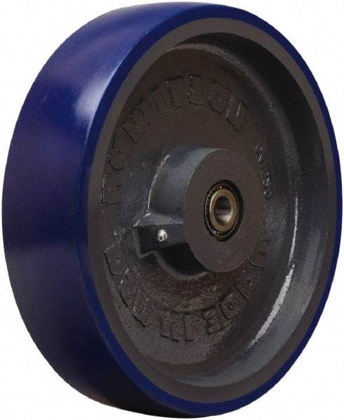 Hamilton - 12 Inch Diameter x 3 Inch Wide, Polyurethane on Cast Iron Caster Wheel - 2,800 Lb. Capacity, 3-1/2 Inch Hub Length, 3/4 Inch Axle Diameter, Sealed Precision Ball Bearing - Apex Tool & Supply