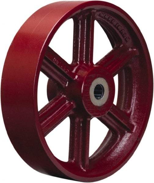 Hamilton - 12 Inch Diameter x 3 Inch Wide, Cast Iron Caster Wheel - 2,500 Lb. Capacity, 3-1/4 Inch Hub Length, 1-15/16 Inch Axle Diameter, Plain Bore Bearing - Apex Tool & Supply
