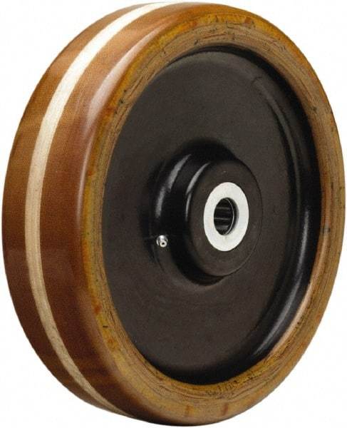 Hamilton - 12 Inch Diameter x 3 Inch Wide, Phenolic Caster Wheel - 4,400 Lb. Capacity, 3-1/4 Inch Hub Length, 1-1/4 Inch Axle Diameter, Straight Roller Bearing - Apex Tool & Supply