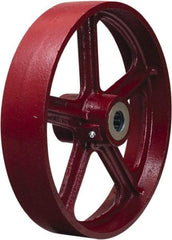 Hamilton - 12 Inch Diameter x 2 Inch Wide, Cast Iron Caster Wheel - 1,200 Lb. Capacity, 2-3/4 Inch Hub Length, 1 Inch Axle Diameter, Straight Roller Bearing - Apex Tool & Supply