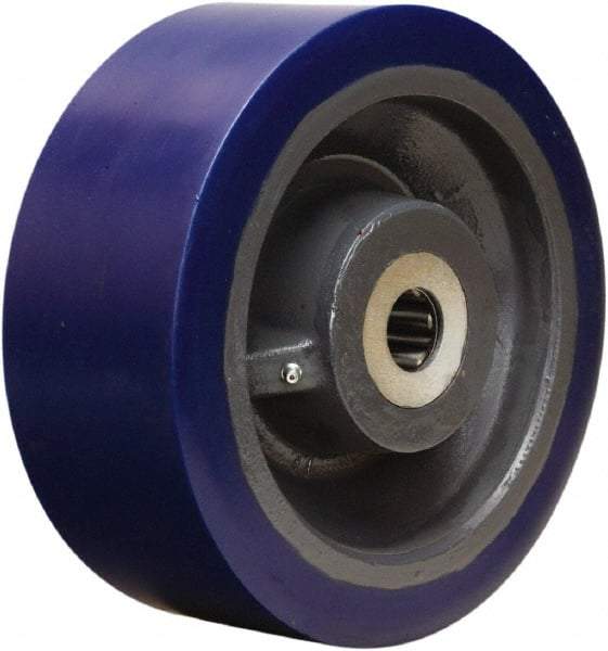 Hamilton - 10 Inch Diameter x 4 Inch Wide, Polyurethane on Forged Steel Caster Wheel - 5,000 Lb. Capacity, 4-1/4 Inch Hub Length, 1 Inch Axle Diameter, Sealed Precision Ball Bearing - Apex Tool & Supply